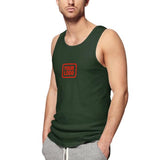 Custom Dark Green Orange Red Men's Tank Top