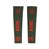 Custom Dark Green Orange Red Arm Sleeve