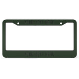 Custom Dark Green Black License Plate Frame