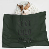 Custom Dark Green Black Pet Blanket
