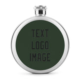Custom Dark Green Black Hip Flask