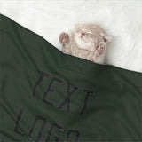 Custom Dark Green Black Pet Blanket