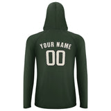 Custom Dark Green Cream UV-Hoodie