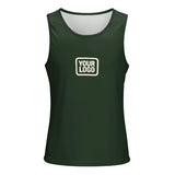 Custom Dark Green Cream Men's Tank Top