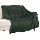 Custom Dark Green Black Blanket