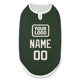 Custom Dark Green Cream Pet Vest