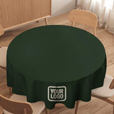 Custom Dark Green Cream Round Table Cloth