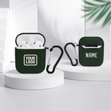 Custom Dark Green Cream AirPods Case