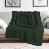 Custom Dark Green Black Blanket