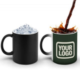 Custom Dark Green Cream Magic Mug