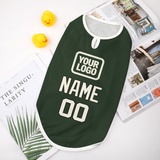 Custom Dark Green Cream Pet Vest