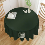Custom Dark Green Cream Round Table Cloth