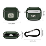 Custom Dark Green Cream AirPods Case (3rd Generation)