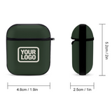 Custom Dark Green Cream AirPods Case