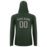 Custom Dark Green Gray UV-Hoodie