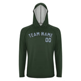 Custom Dark Green Light Blue UV-Hoodie