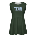 Custom Dark Green Light Blue Cheerleader Dress
