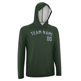 Custom Dark Green Light Blue UV-Hoodie