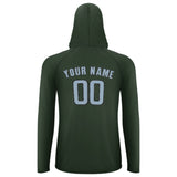Custom Dark Green Light Blue UV-Hoodie