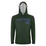 Custom Dark Green Sky Blue UV-Hoodie