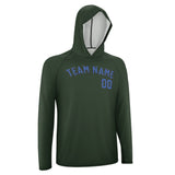 Custom Dark Green Sky Blue UV-Hoodie