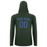 Custom Dark Green Sky Blue UV-Hoodie