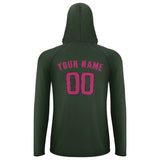 Custom Dark Green Pink UV-Hoodie