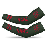 Custom Dark Green Red Arm Sleeve