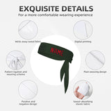 Custom Dark Green Red Headband