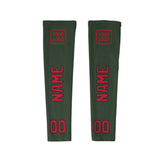 Custom Dark Green Red Arm Sleeve