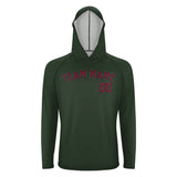 Custom Dark Green Crimson Red UV-Hoodie