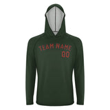 Custom Dark Green Coral Red UV-Hoodie