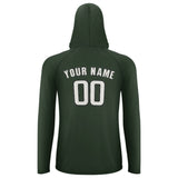 Custom Dark Green White UV-Hoodie