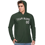 Custom Dark Green White UV-Hoodie