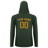 Custom Dark Green Yellow UV-Hoodie