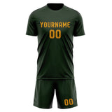 Custom Dark Green Yellow Soccer Jersey