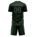 Custom Dark Green Dark Grey Soccer Jersey