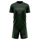 Custom Dark Green Dark Grey Soccer Jersey
