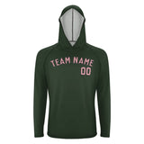 Custom Dark Green Light Pink UV-Hoodie