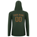 Custom Dark Green Khaki UV-Hoodie