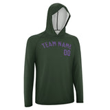 Custom Dark Green Light Purple UV-Hoodie