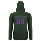 Custom Dark Green Light Purple UV-Hoodie