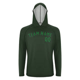 Custom Dark Green Emerald Green UV-Hoodie