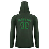 Custom Dark Green Emerald Green UV-Hoodie