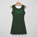 Custom Dark Green Emerald Green Cheerleader Dress