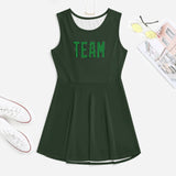 Custom Dark Green Emerald Green Cheerleader Dress