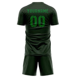 Custom Dark Green Emerald Green Soccer Jersey
