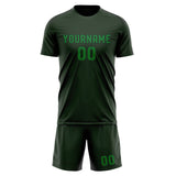 Custom Dark Green Emerald Green Soccer Jersey