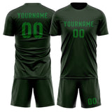 Custom Dark Green Emerald Green Soccer Jersey