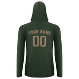 Custom Dark Green Light Khaki UV-Hoodie